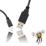 USB A Stecker auf USB B Micro Stecker 600 mm Kabel