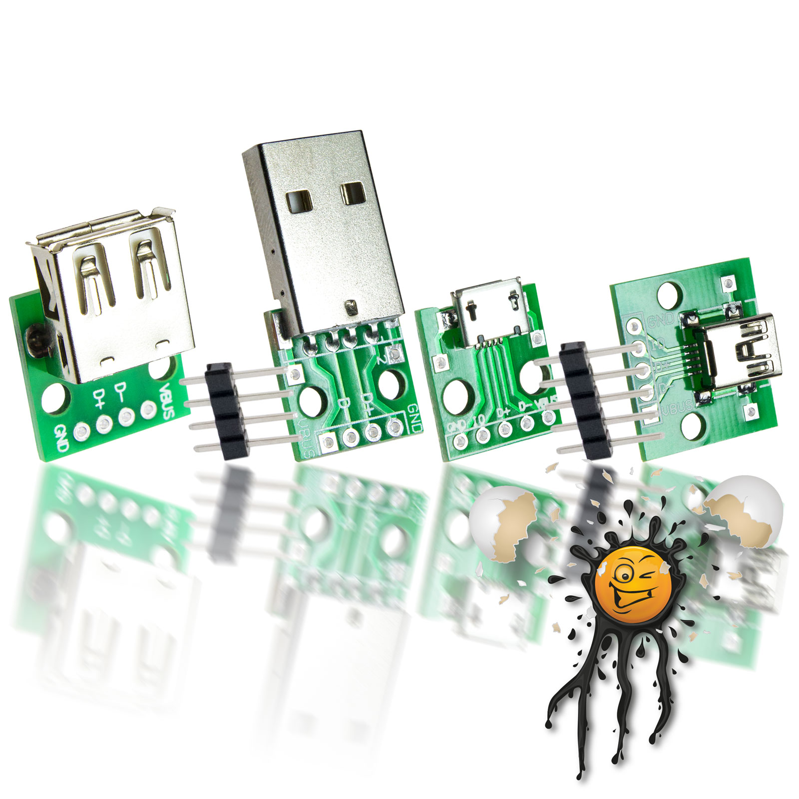 Micro Mini Standard USB to Dip Adapter