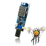 USB 1.2V - 24V Boost Konverter mit Voltanzeige