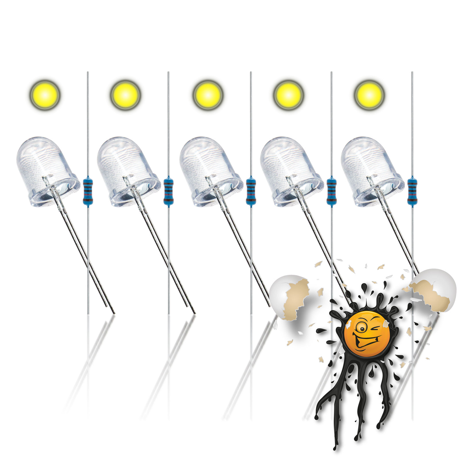 10mm LED Sortiment 3.3V 5V 6V 9V 12V mit Widerstand – IoT powered by