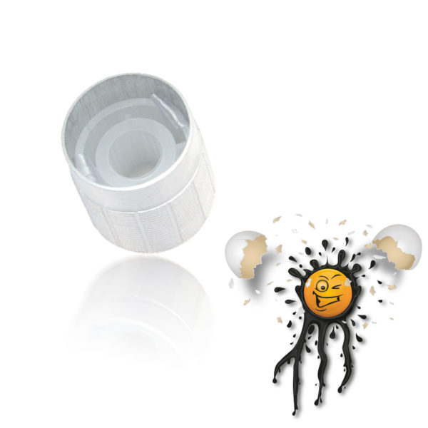 Aluminum Potentiometer Knob silver for 6 mm Axis © androegg