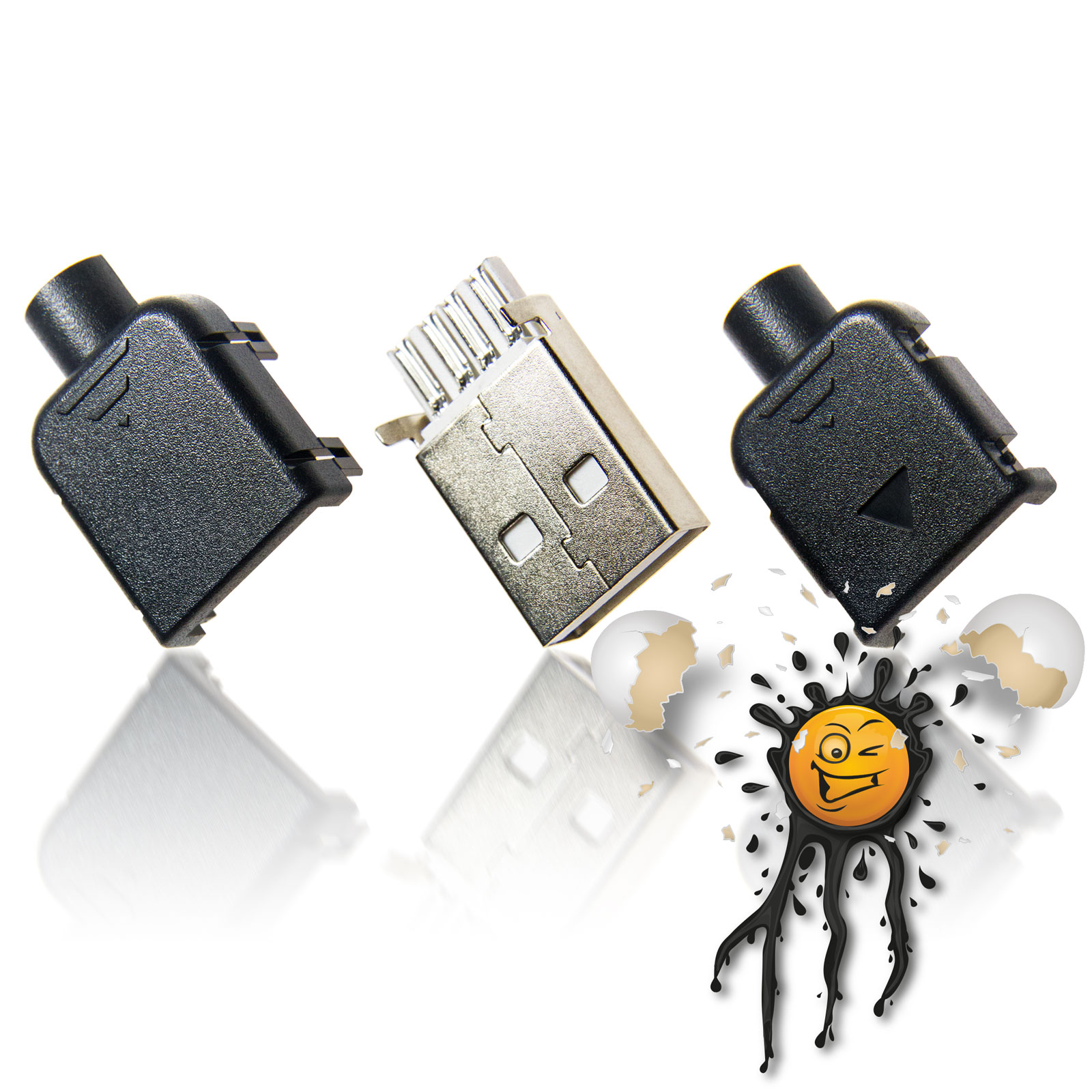 USB 2.0 Standard Micro Mini Stecker Plug Buchse Socket Connector