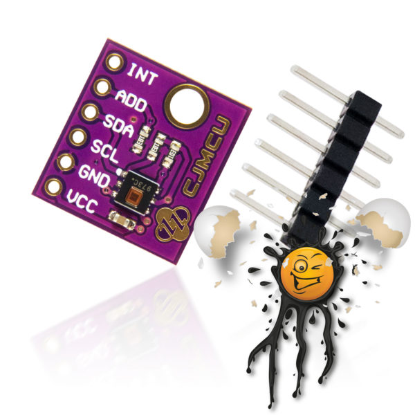 HDC2080 Temperature Humidity Sensor Module incl. Pin Header
