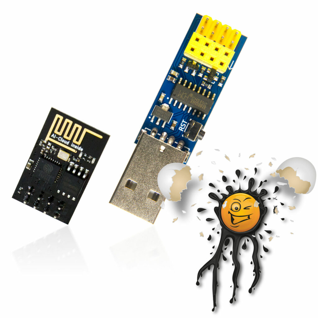 ESP8266 ESP-01 CH340 USB TTL serial Konverter Tasmota ESPEasy… – IoT ...
