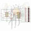 NE555+CD4017 LED Chaser Kit circuit diagram
